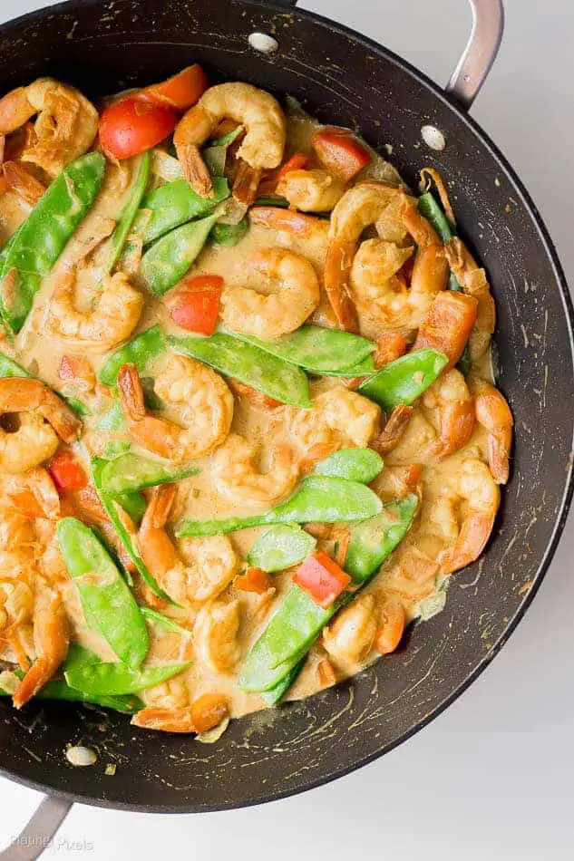 One Pot Coconut Curry Shrimp - Plating Pixels