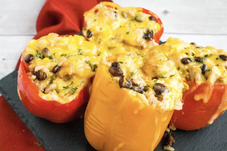 Instant pot Mexican Chicken Stuffed Peppers - Margin Making Mom