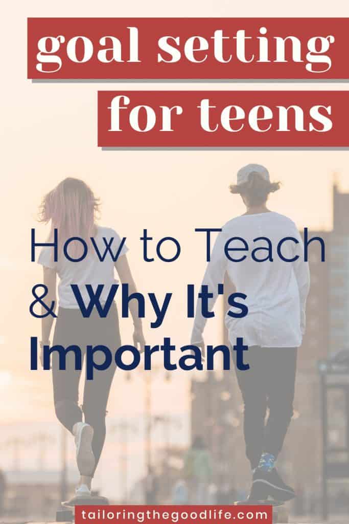 Goal Setting for Teens - 2 teenagers on the street from the back