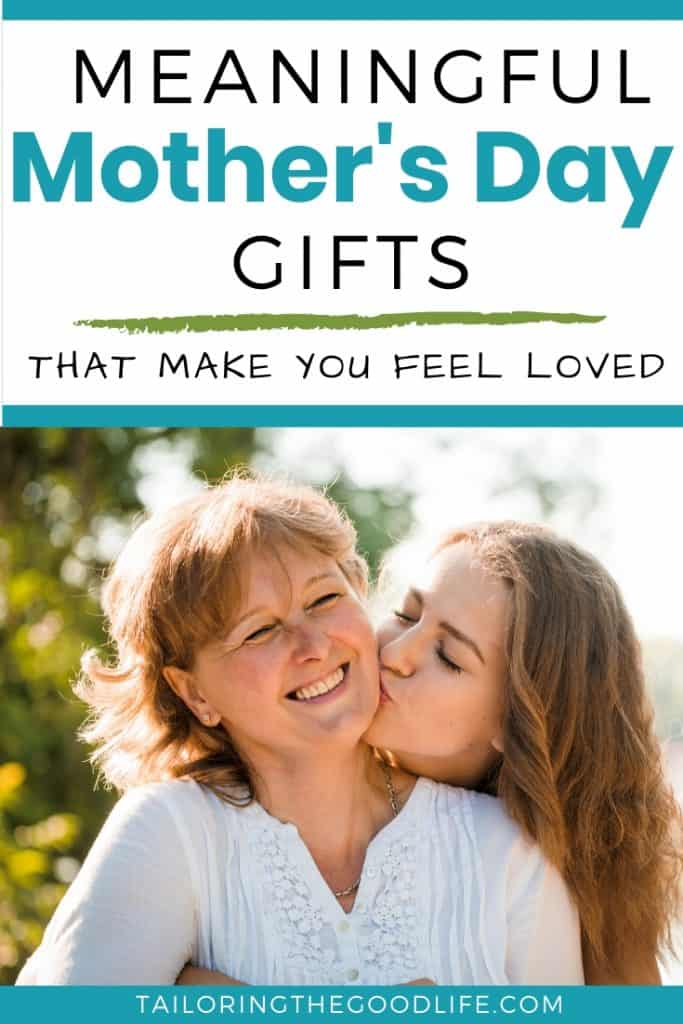 Teen daughter kissing her mom - meaningful Mother's Day gifts